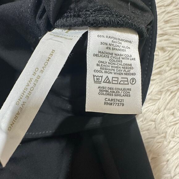 Ann Taylor " The Skinny " High Rise Black 3 Button Pants Sz 8 NWT - Picture 9 of 13